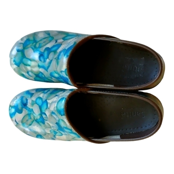 Sanita Women's Original Professional Alexia Clog Blue Floral Size 10 - Picture 5 of 6